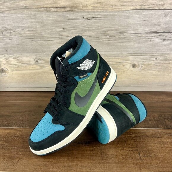 jordan 1 retro high black green olive